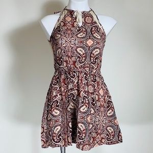 Hollister Maroon Paisley Dress